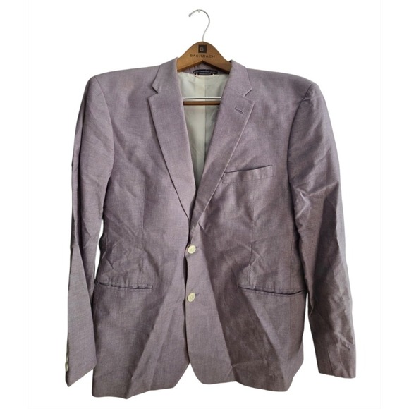 Tommy Hilfiger Other - Tommy Hilfiger Mens Blazer Jacket Purple Pink Linen Blend 2-Button Sport Coat...